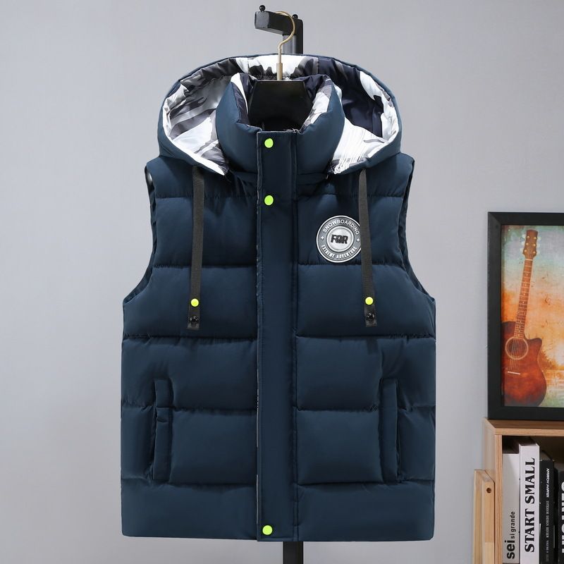 Men's Clothing Autumn And Winter New Thickened Cotton Vest Outerwear Cotton Vest Men's Cotton Vest_viptrois.com