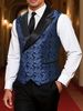 Men's Slim-Fit Waistcoat – Stylish Floral Print Vest For Business & Casual Wear Men's Clothing_viptrois.com