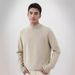 Men's Solid Color Sweater Autumn And Winter New Style With Added Velvet, Thick Ulation, Mid Neck, Black Base,_viptrois.com