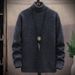 Men's Fleece Mock Neck Pullover Sweater - Soft Thermal Knit Base Layer, Solid Color Slim Fit Casual Top For Winter_viptrois.com