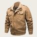 Men's Casual Jacket – Lightweight Flight Bomber Jacket With Zip-Up Design (Khaki/Green/Black) – Sizes M To 6XL_viptrois.com