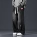 Men's China Map Embroidered Wide-Leg Jeans - Distressed Denim Pants With 3D Embroidery, Streetwear Trousers_viptrois.com