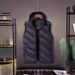 Men's Lightweight Quilted Nylon Jacket With Detachable Hood, Slim Fit Casual Zip-Up Vest For Autumn Winter (Black, Navy, Army Green, Burgundy, Blue)_viptrois.com