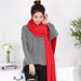 Knitted Autumn Winter Women Korean Style Solid Color Neck Warmer Wool Cashmere Scarf Shawl Couple_viptrois.com