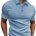 Men's Oversized Pocket Polo Shirt – 100% Polyester Breathable Streetwear Tee (Beige/Black/Navy/More) – S-XXL_viptrois.com