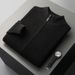 Pure 23 Autumn Winter New 100% Pure Men's Cardigan Half Turtleneck Zipper Wool Coat Business Knitted Sweater_viptrois.com