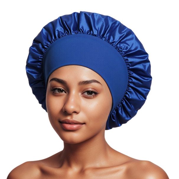 Women's Wide Brim Sleep Cap Satin Hair Protection Bonnet For All Seasons - Breathable, Comfortable & Stylish Nursing Satin Night Cap_viptrois.com