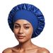 Women's Wide Brim High Elasticity Sleep Hairdressing Bath Cap High-end Material Silk Satin Hair Protection Hat_viptrois.com