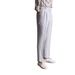 Men's Summer Seersucker Paris Button Naples Blue Striped High Waist Straight Leg British Casual Trousers_viptrois.com