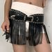 Bohemian Western Fringe Belt - Handcrafted Adjustable Cowgirl Waistband For Hippie & Y2K Fashion_viptrois.com