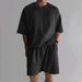 Men's Clothing new summer shorts short sleeves men's terry casual round neck sports men's two piece suit_viptrois.com