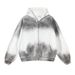 Men's Clothing High-Street Washed Gradient Zip Hoodie – 420g Heavyweight Distressed Cotton, Drop Shoulder, Dual-Zip Unisex Oversized Fit_viptrois.com
