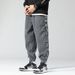 Men's Clothing Autumn And Winter Casual Pants Cashew Flower Splicing Large Size Sports Pants_viptrois.com