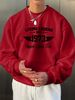 Men's Loose Casual Fashionable Retro 1973 Pattern Printed Round Neck Long Sleeved Sweatshirt For Autumn And Winter_viptrois.com