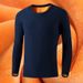 Men's Clothing Fleece Lined Thermal Underwear Thermal Underwear Long Sleeve T-Shirt Winter Fleece Lined Warm Base Layer Slim Fit Round Neck Top_viptrois.com