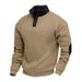 American-style Cross-border New Color-blocked Spring And Autumn Loose Casual Fleece-lined Heavyweight Stand-up_viptrois.com