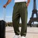 Men's Stretch Knit Jogger Pants – All-Season Straight-Leg Business Casual Trousers (Navy/Black/Army Green, S-Xxxl)_viptrois.com