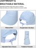 Sun Hats For Womens Wide Brim Visor UV Protection Dual Purpose Hat For Beach Summer Packable Cap_viptrois.com
