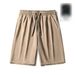 Men's Clothing Summer Five Stretch Shorts Thin Men's Sports Shorts Loose Fat Black Ice Silk Five Point Men's Pants Shorts_viptrois.com