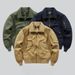 Men’s Lightweight Workwear Jacket – Breathable Cotton Shell With Utility Pockets (M-4XL, Black/Army Green/Khaki)_viptrois.com