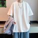 Summer New Cotton Short-sleeved T-shirt Men's Heavy 220g Loose Trendy Brand Printed Versatile Crew Neck Half-sleeved Top_viptrois.com