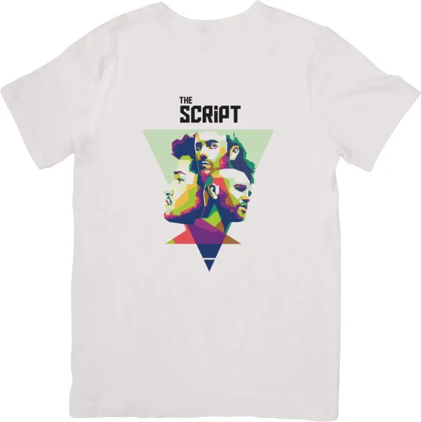 The Script Music Fit For Men & Women Quality Cotton T-Shirt Mens Womens Tees Top White._viptrois.com