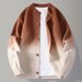 Unisex Gradient Knit Cardigan – Oversized Couple’s Sweater (Autumn Soft Yarn, Relaxed Fit, Trendy Color-Blend, Lightweight Layering Coat)_viptrois.com