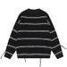 American Style Lazy Color-Block Striped Knit Unisex Autumn Winter Trendy Loose Versatile Tassel Couple Sweater_viptrois.com