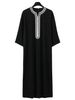 Men's Clothing New Long Sleeve Embroidered Red Packet Men's Muslim Robe_viptrois.com