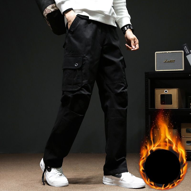 Men's Clothing Plus Size Sweatpants And Fleece Straight Leg Casual Pants_viptrois.com