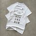 Unisex Men's Clothing Crew Neck Printed T-shirt Loose Fitting, Retro Harajuku Style, Drop Shoulder Sleeves, Unisex._viptrois.com