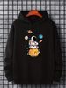 Men's Autumn And Winter Casual Fashionable Loose Hooded Sweatshirt With Geometric Print Warm Long Sleeved Pullover_viptrois.com