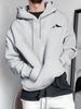Men's Autumn And Winter Casual Fashion Loose Hooded Sweatshirt Mountain Print Warm Long Sleeved Pullover_viptrois.com