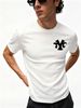 3 Pack Men's Oversized T-Shirts, 100% Cotton Crew Neck Casual Tees, Relaxed Fit Abstract Tribal Logo Basic Tops, Black White Grey_viptrois.com