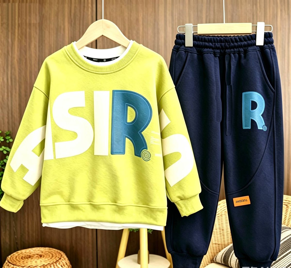 Teenage and guys Boys autumn suit autumn 2024 new two piece children's clothing handsome children's sweater pants two piece suit fashionable trend_viptrois.com