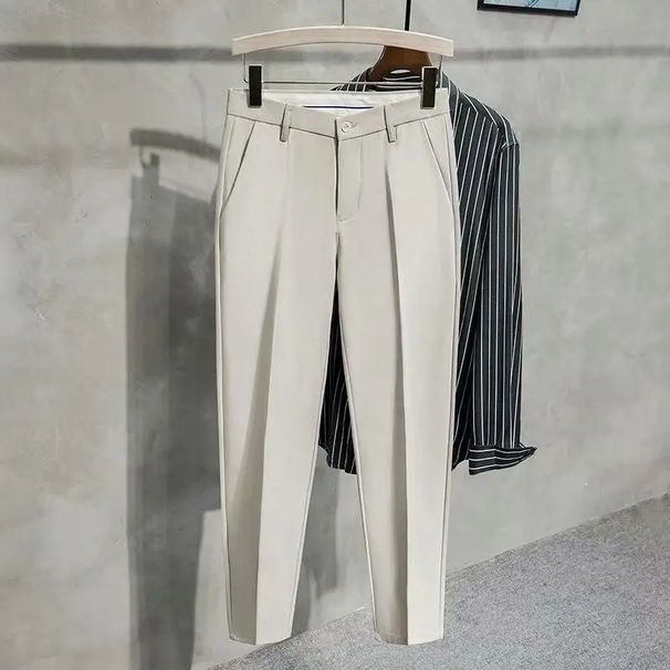 2025 New Designer Men's Suit Pants With Hong Kong Style Entering Fashion Straight Leg Weight Loss Harvest Pants, Casual And Fashionable Draped Western_viptrois.com