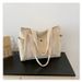 Women's Bags Canvas Bag Women Large Capacity Simple Versatile Handbag Tote Bag Shopping Bag Shoulder Bag_viptrois.com