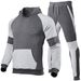 Men's Clothing Color Matching Suits For Men And Women European Size Blank Contrast Color Stitching Sportswear Running Outdoor Fashion Two Piece Suit_viptrois.com
