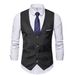 Men's Clothing New Men's Suit Vest Youth Fashion Business Casual Men's Slim Korean Vest Vest_viptrois.com
