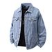 Men's Clothing New Workwear Embroidered Denim Jacket Fashionable Slim Fit Comfortable Long Sleeved Top Spring And Autumn Large Size Jacket For Men_viptrois.com