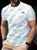 Men's Clothing Men's New Summer Ice Silk Short Sleeved T Shirt Versatile Trend Handsome Checkered Half Sleeved Breathable T Shirt Men's Short Sleeved_viptrois.com