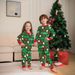 Christmas Snowman Snowflake letters cartoon Christmas parent-child suit printed homewear pajamas_viptrois.com