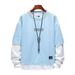Hoodless Sweatshirt For Men In Spring And Autumn, Loose And Trendy Long Sleeved T-shirt, Base Coat, And Outerwear_viptrois.com