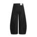 Loose Men's Denim Scimitar Pants Vibe Trend Deconstructed Patchwork Pleated Design Stitched Scythe Wide-Leg Trousers_viptrois.com