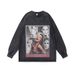 Round Neck Sweatshirt High Street Hip Hop Oversize Loose Washed Vintage Pure Cotton 280G_viptrois.com