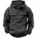 Cross-Border Autumn Winter New Men's Hooded Solid Color European And American Youth Sports Multi-Pocket Patchwork_viptrois.com