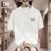 Men's Clothing American Style Handsome Heavy Short Sleeved T Shirt For Men And Women Summer Pure Cotton Street Casual Ins Loose Tops_viptrois.com