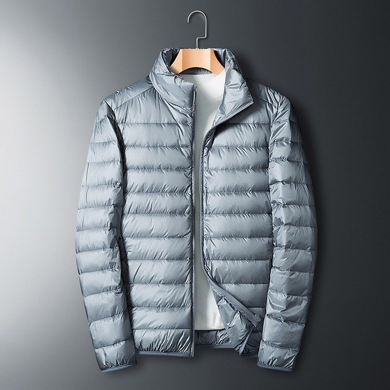 Men's Clothing Autumn And Winter Men's Stand Collar Lightweight Down Cotton Jacket Warm Cotton Jacket Fashion Casual Jacket Couple Coat Trend_viptrois.com