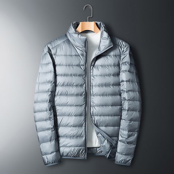 Men's Clothing Autumn And Winter Men's Stand Collar Lightweight Down Cotton Jacket Warm Cotton Jacket Fashion Casual Jacket Couple Coat Trend_viptrois.com