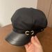 Octagonal Beret Hat For Women, Spring And Autumn Newsboy Cap, Casual Versatile Black Navy Hat, Trendy Face-Slimming_viptrois.com